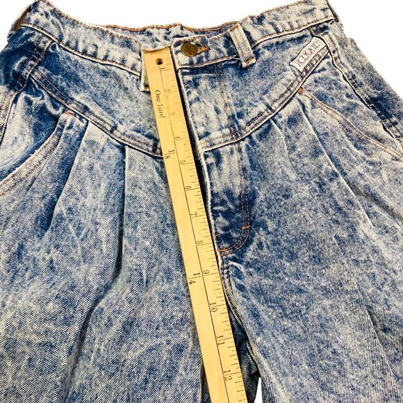 Clique Vintage 80s Cloud Acid Wash High-Waisted Denim Jeans 90s Tagged Size 10 - Picture 5 of 9